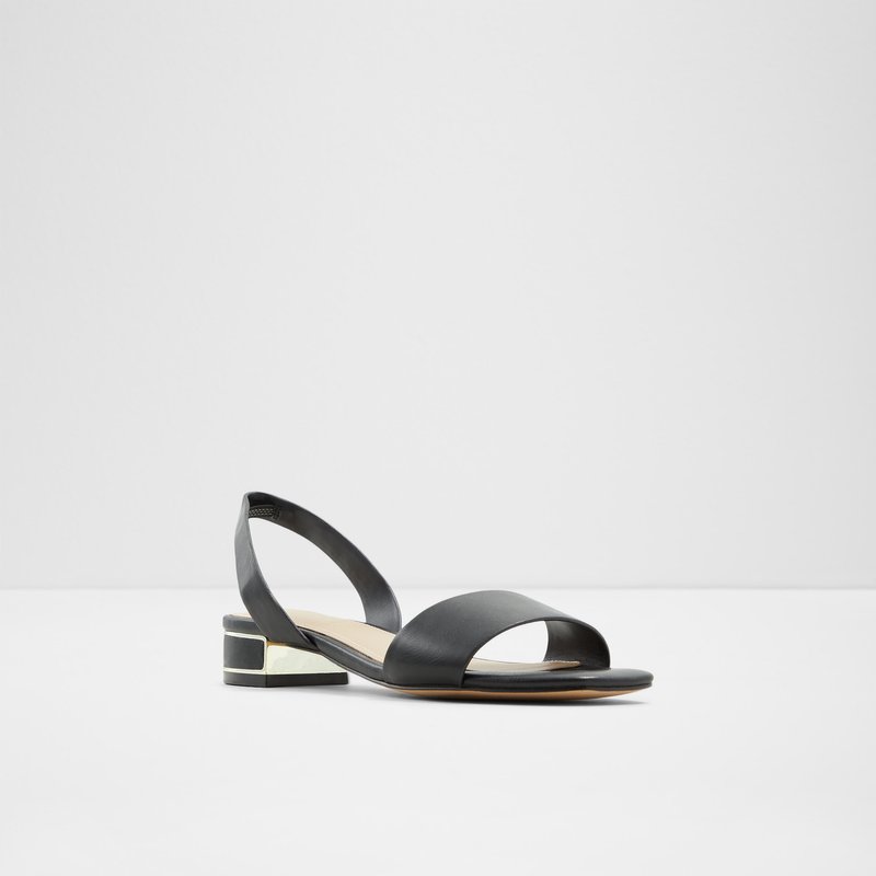 Aldo sandale na nisku petu CANDAL SYN SMOOTH - crna 3