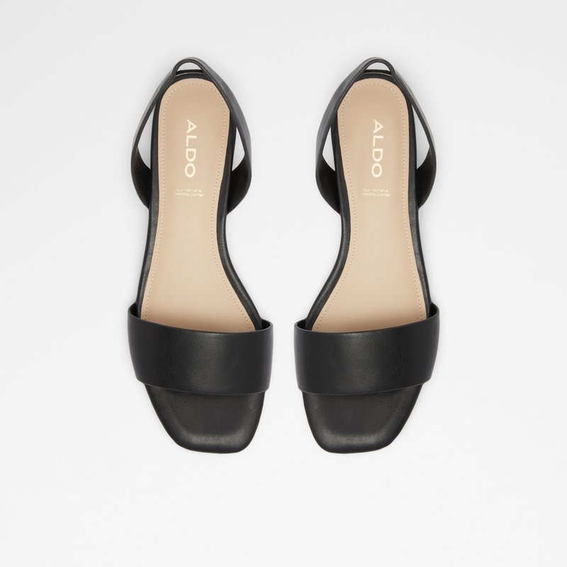 Aldo sandale na nisku petu CANDAL SYN SMOOTH - crna 5