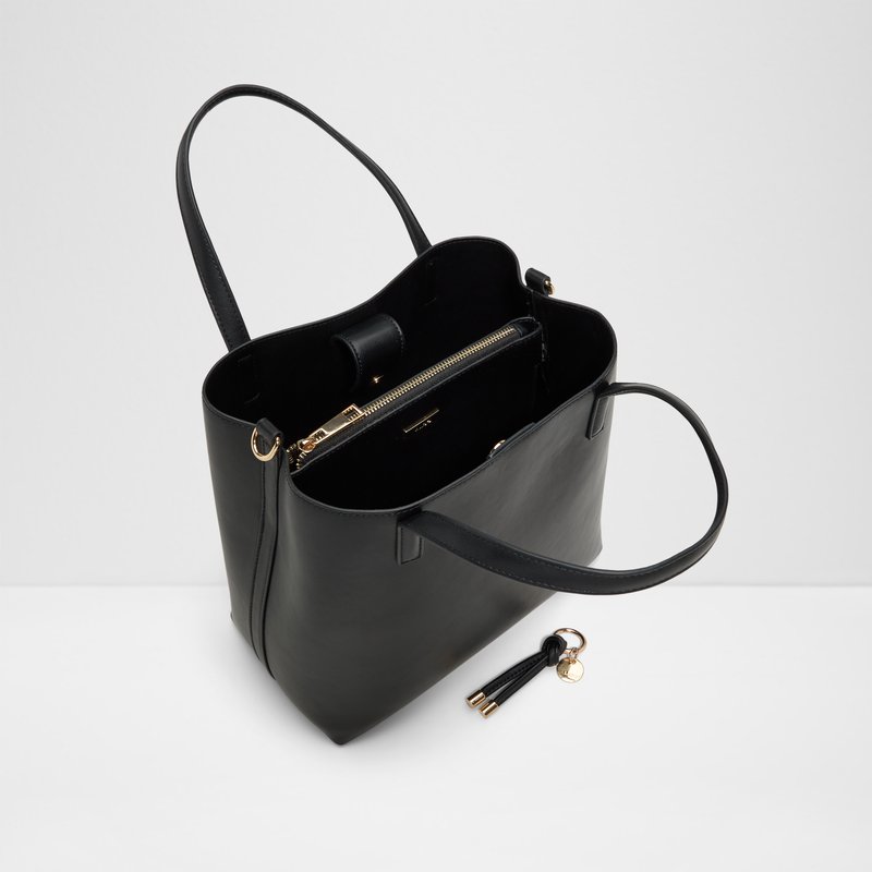 Aldo satchel velika torba za nošenje na ramenu CARAFE SYN MIX MAT - crna 2