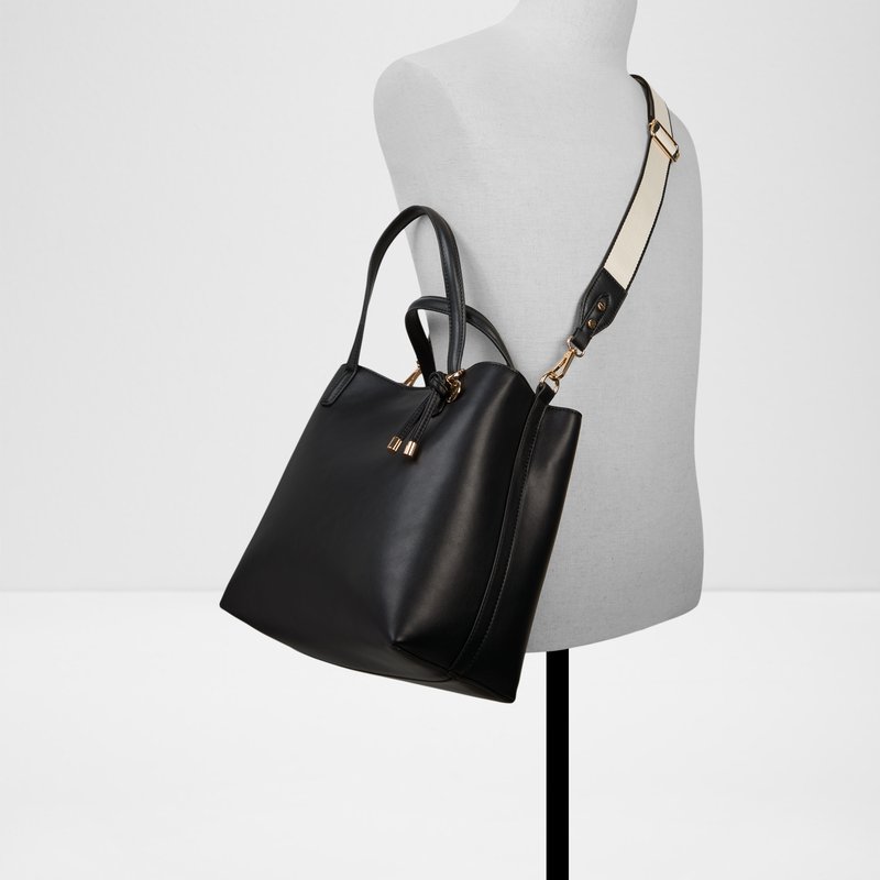 Aldo satchel velika torba za nošenje na ramenu CARAFE SYN MIX MAT - crna 3