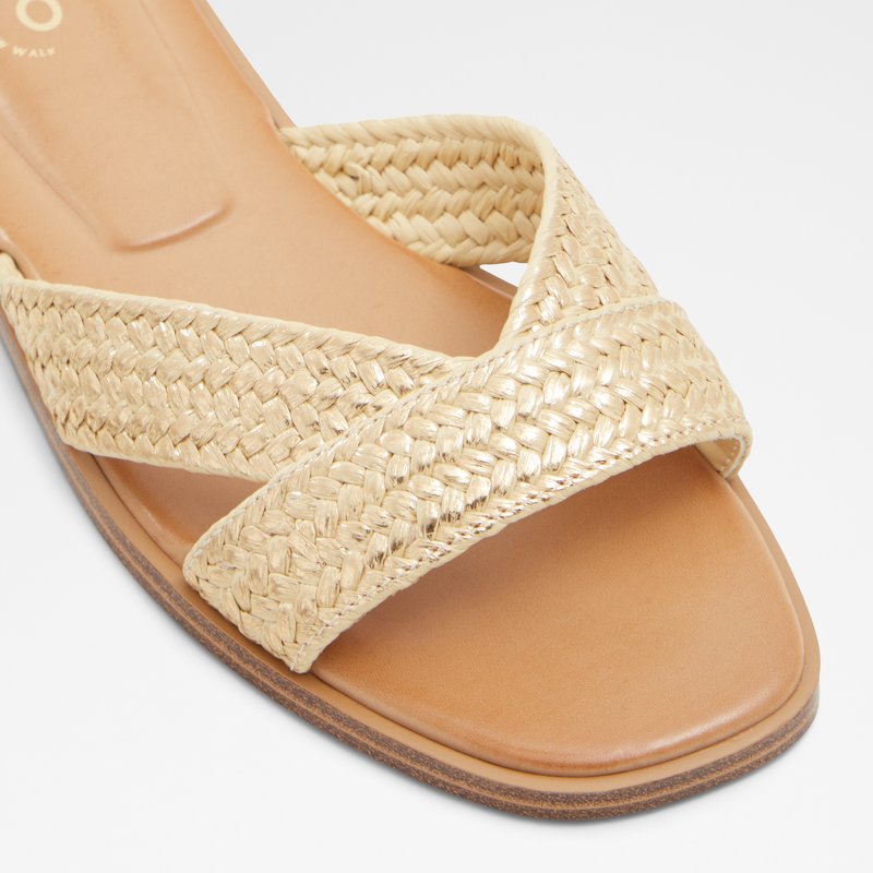 Aldo natikače CARIA TEX RAFFIA - zlatna 3