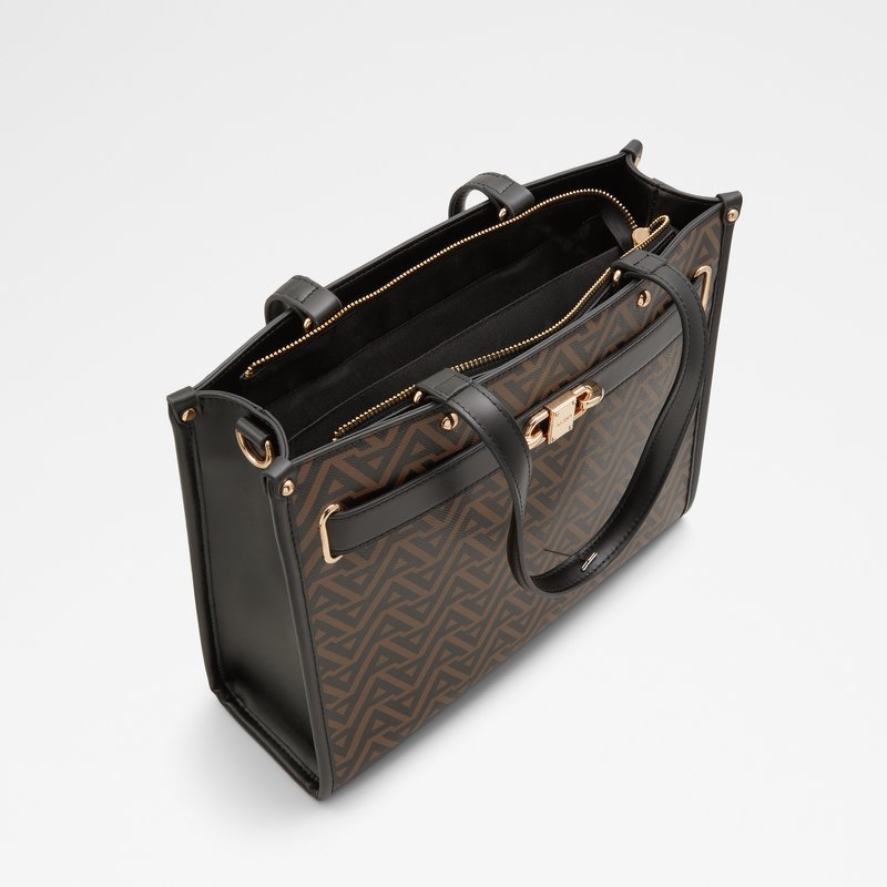 Aldo velika satchel torba CARONNI SYN MIX MAT - smeđa 2