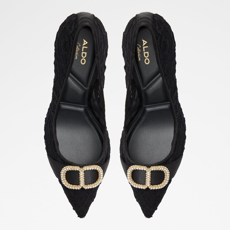 Aldo salonke na srednje visoku petu CAVETTA TEX LACE - crna 5