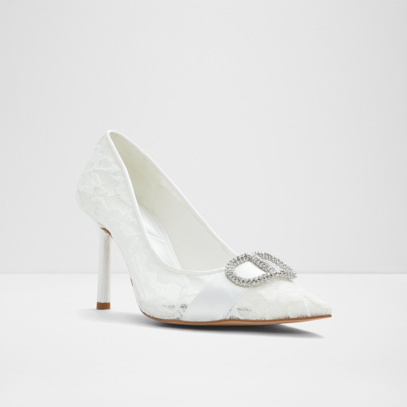 Aldo salonke na srednje visoku petu CAVETTA TEX LACE - bijela 3