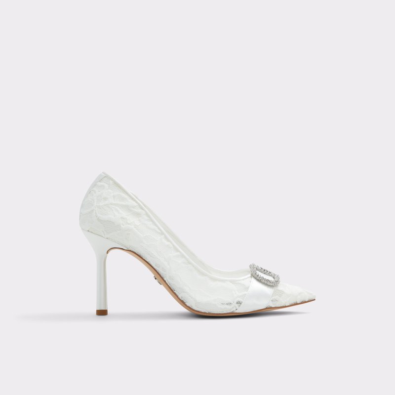 Aldo salonke na srednje visoku petu CAVETTA TEX LACE - bijela 1