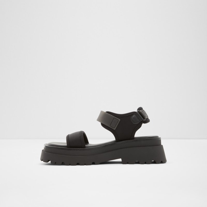 Aldo ravne sandale CENDRIX TEX MIX MAT - crna 2