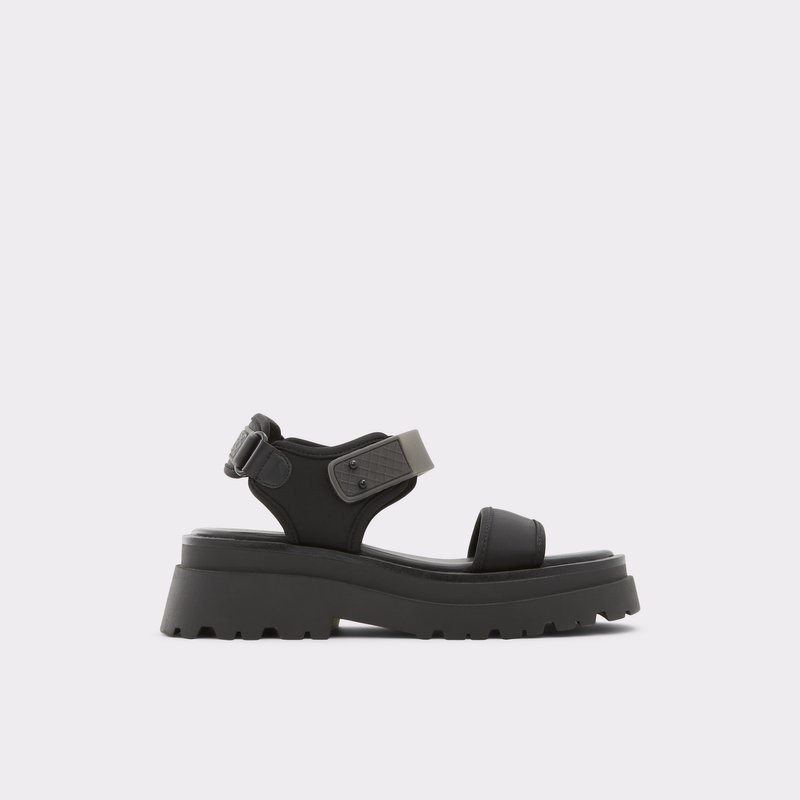 Aldo ravne sandale CENDRIX TEX MIX MAT - crna 1