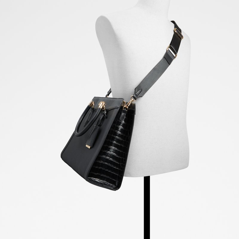 Aldo satchel torbica za nošenje u ruci ili na ramenu CHENOA SYN MIX MAT - crna 3