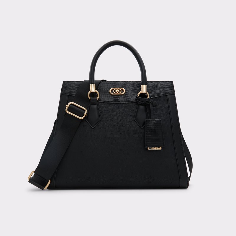 Aldo satchel torbica za nošenje u ruci ili na ramenu CHENOA SYN MIX MAT - crna 1