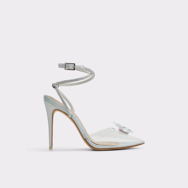 Aldo cipele na visoku petu CHRYSALIS SYN MIX MAT - siva 1