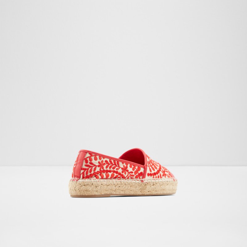 Aldo crvene ženske espadrile s izvezenim detaljima CINCO TEX CANVAS - crvena 2