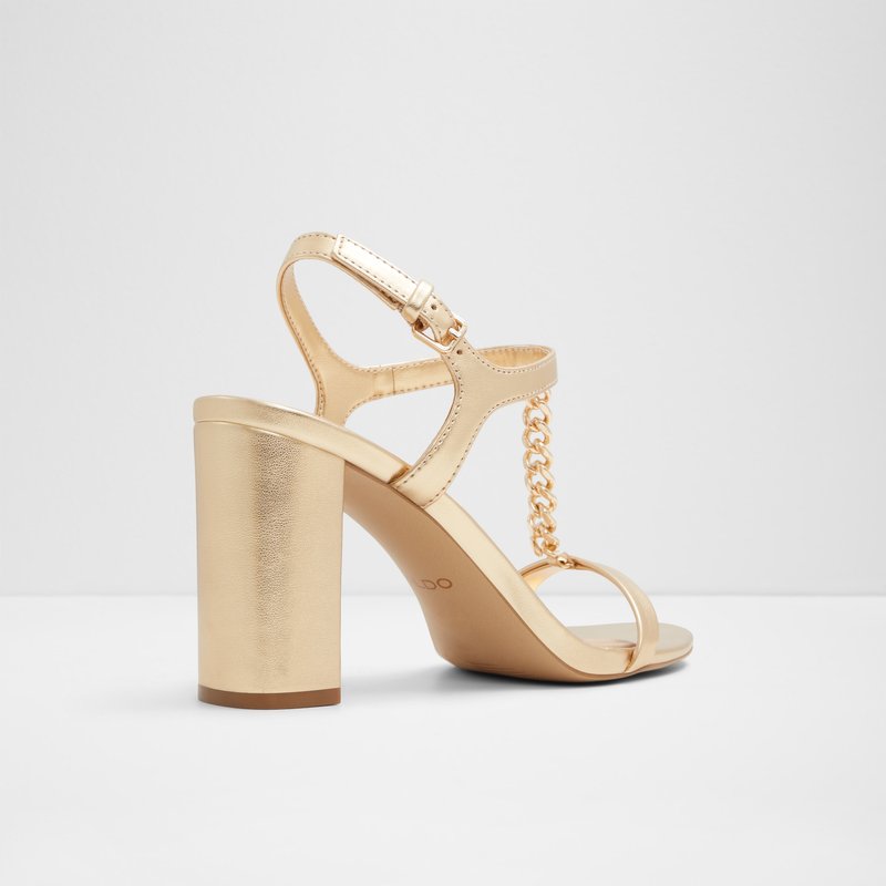 Aldo sandale na visoku petu CLELIA SYN METALLIC - zlatna 6