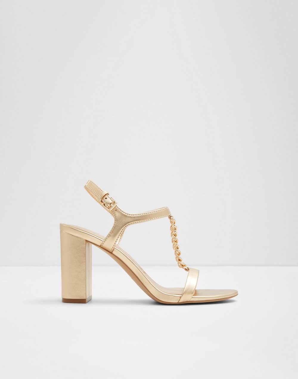 Aldo sandale na visoku petu CLELIA SYN METALLIC - zlatna