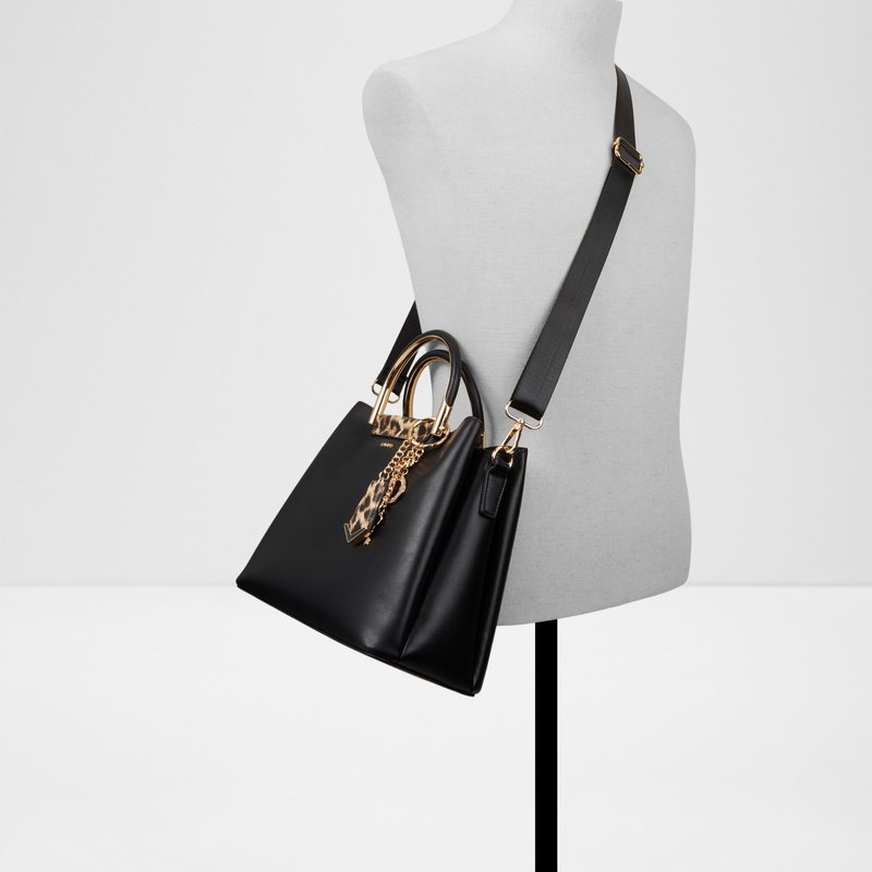 Aldo satchel torbica za nošenje u ruci ili na ramenu CLOENA SYN MIX MAT - crna 5