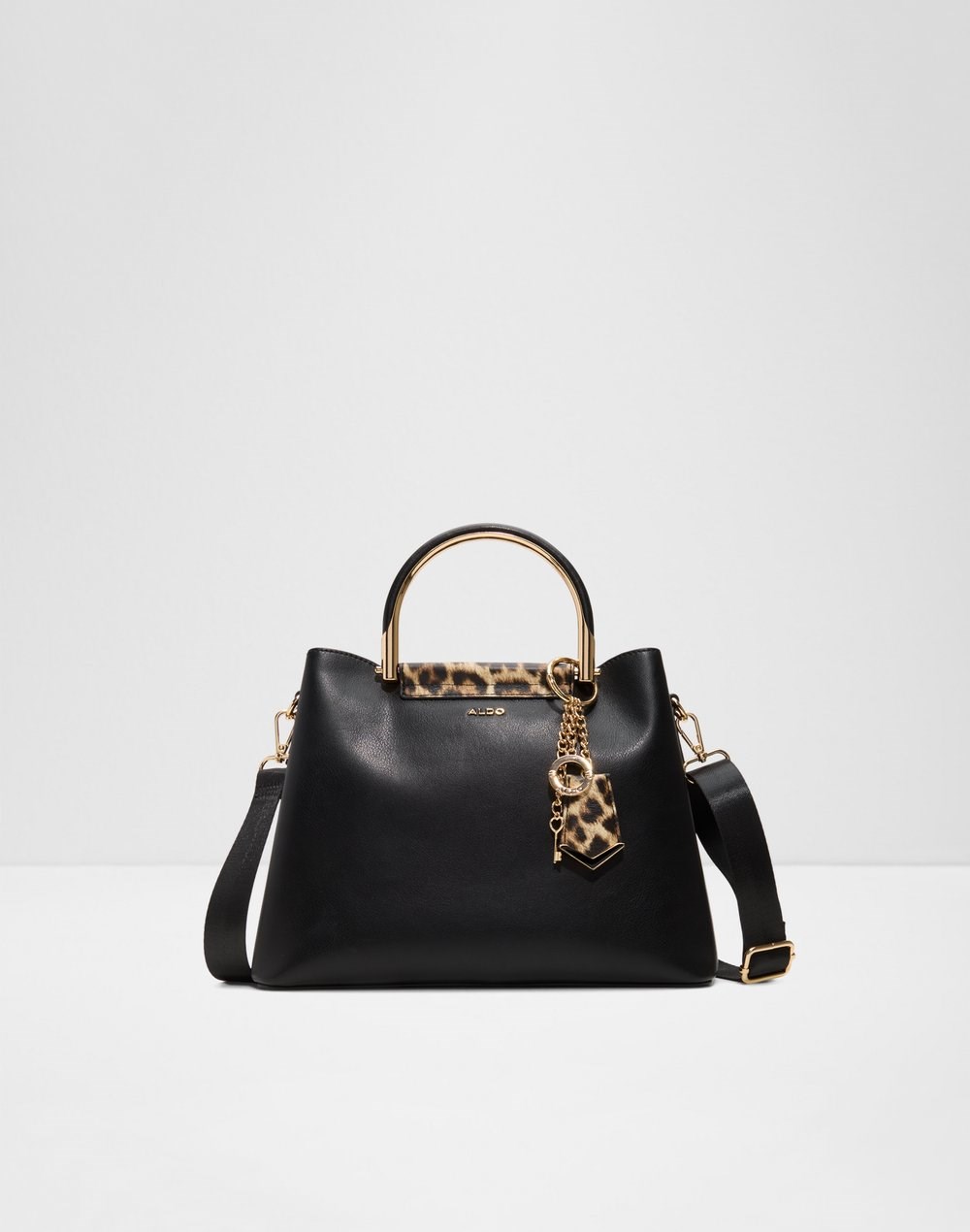 Aldo satchel torbica za nošenje u ruci ili na ramenu CLOENA SYN MIX MAT - crna