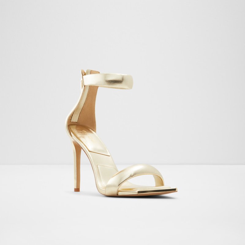 Aldo sandale na visoku petu CONTESA SYN METALLIC - zlatna 4