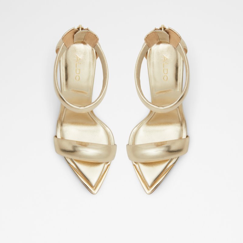 Aldo sandale na visoku petu CONTESA SYN METALLIC - zlatna 6