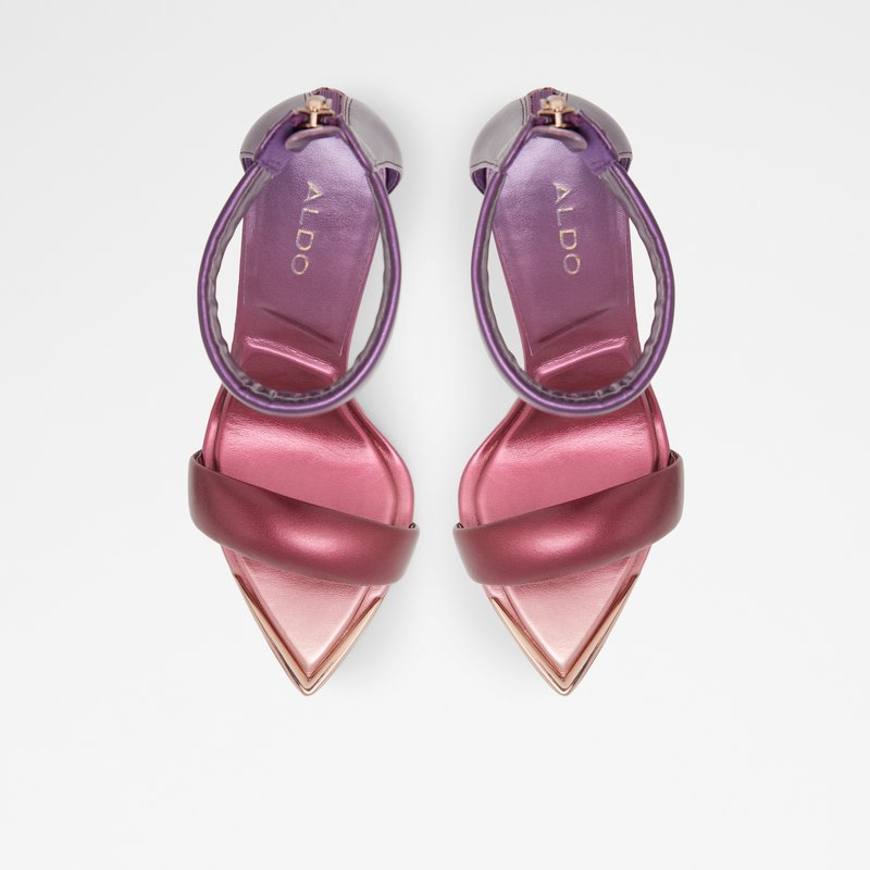 Aldo sandale na visoku petu CONTESA SYN METALLIC - multicolor 5
