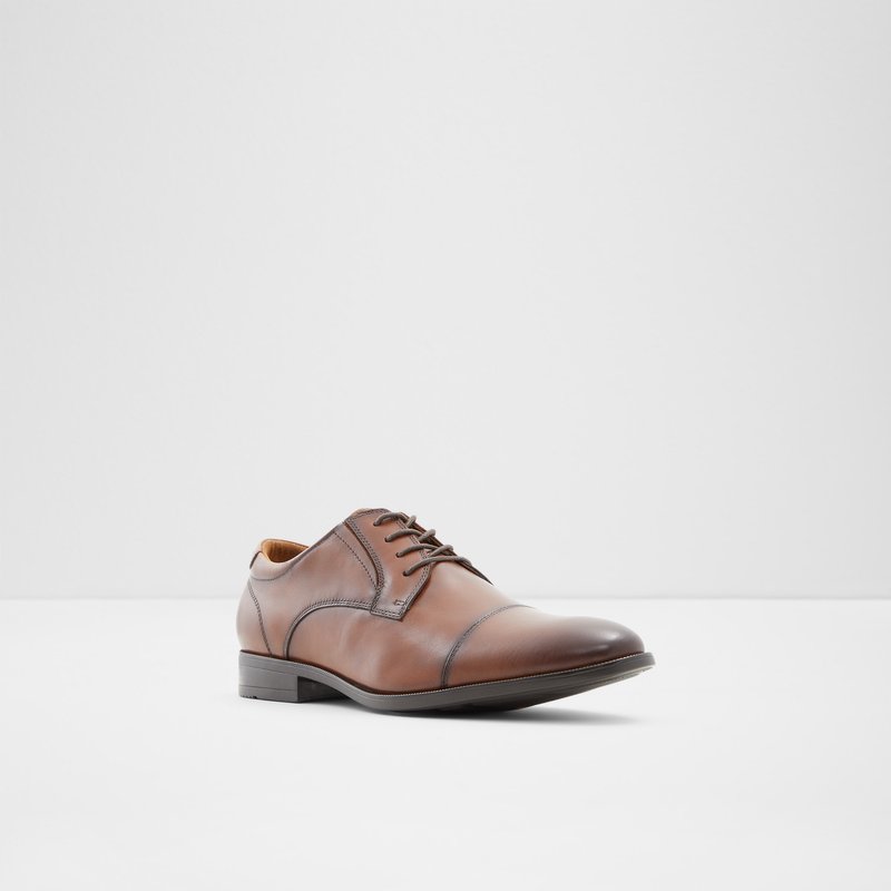 Aldo derby cipele CORTLEYFLEX LEA SMOOTH - smeđa 3