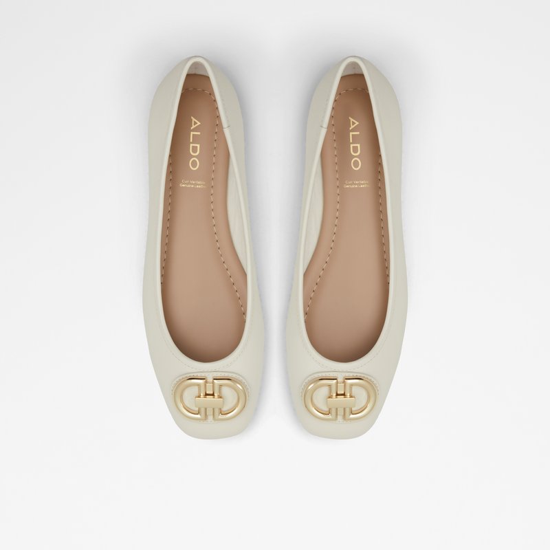 Aldo balerinke COURBE LEA SMOOTH - bijela 6