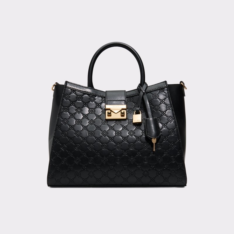 Aldo satchel torbica za nošenje na ramenu ili u ruci CRELALLY SYN MIX MAT - crna 1