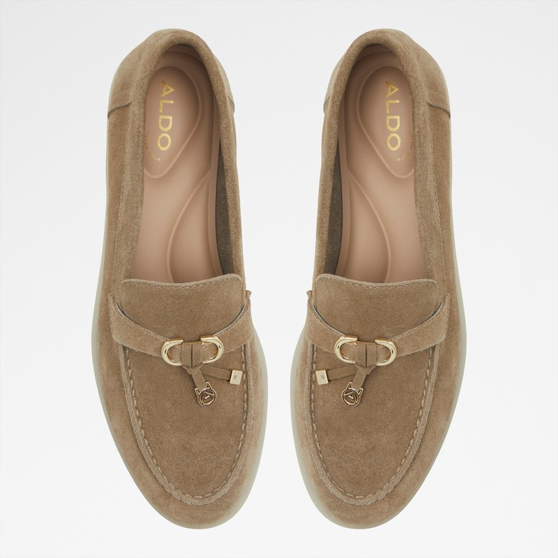 Aldo ženske kožne mokasine CRERAS-IN LEA SUEDE - zelena 5