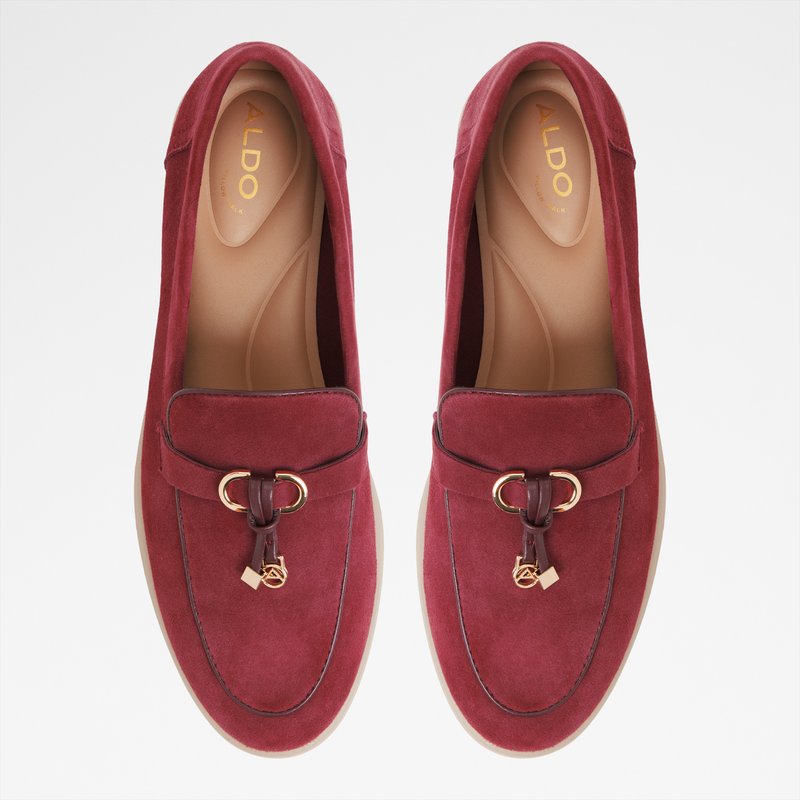 Aldo ženske kožne mokasine CRERAS-IN LEA SUEDE - crvena 5
