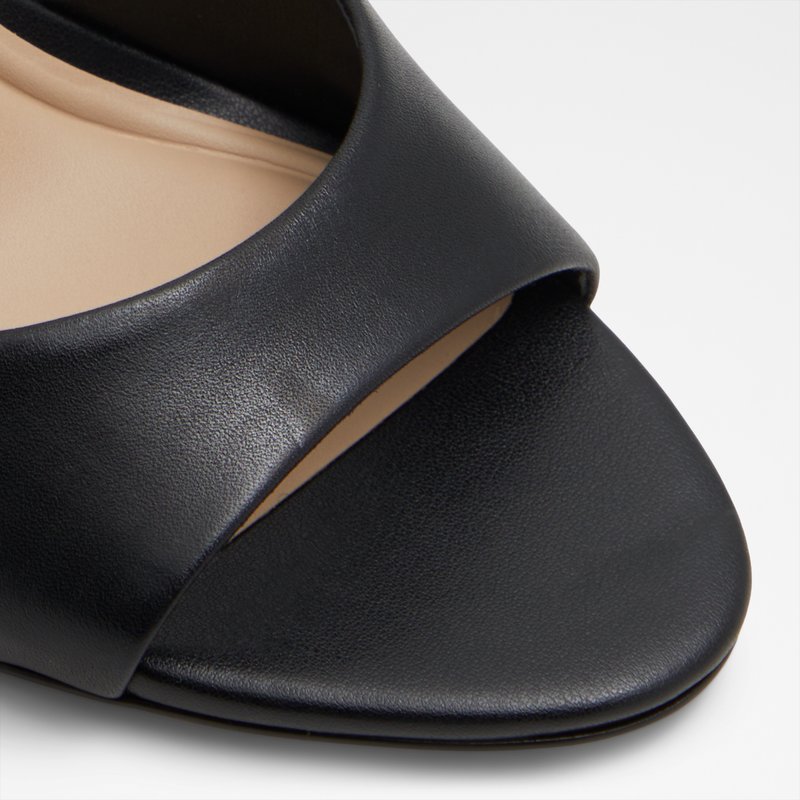Aldo sandale na visoku petu CRERIDE LEA SMOOTH - crna 4