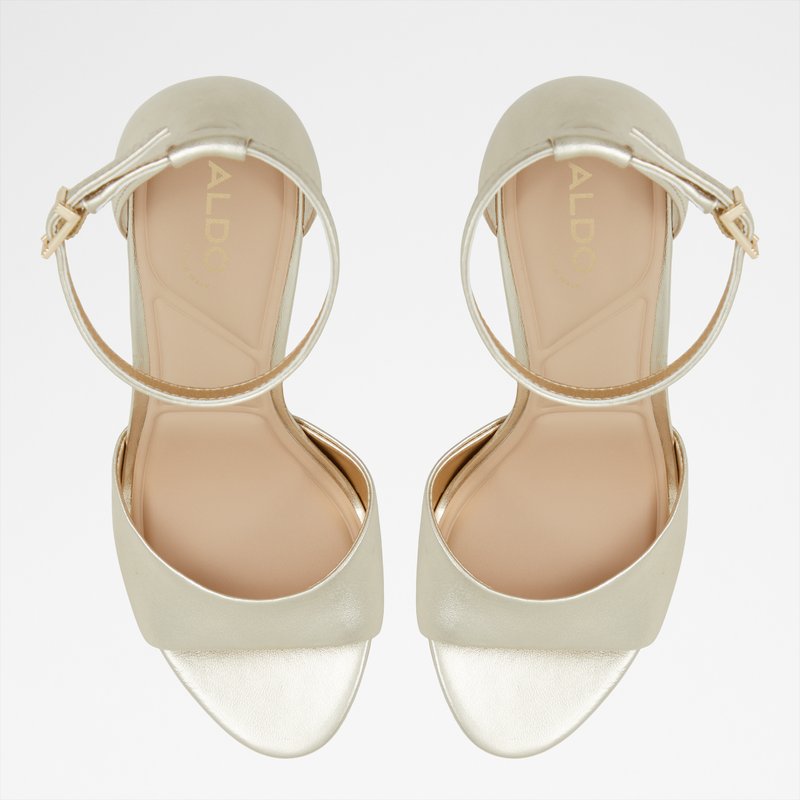 Aldo sandale na visoku petu CRERIDE LEA METALLIC - zlatna 5