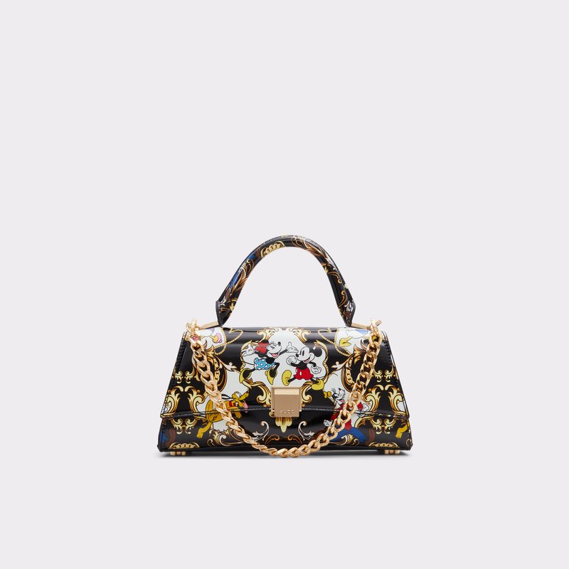 Aldo disney x aldo torbica za nošenje u ruci i preko ramena D100HANDBAG SYN PATENT - crna 1