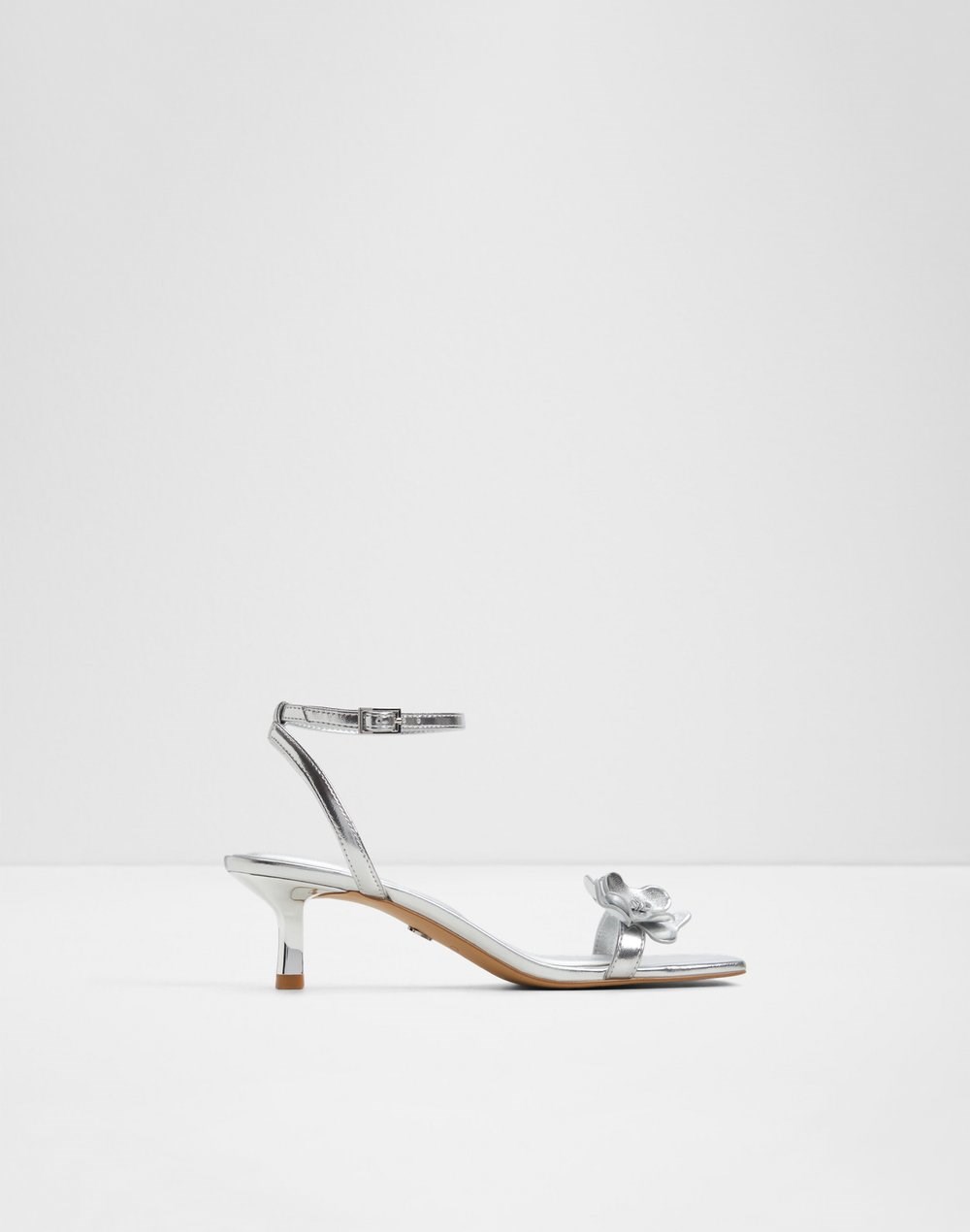 Aldo sandale na petu DAISYROSE SYN METALLIC - srebrna