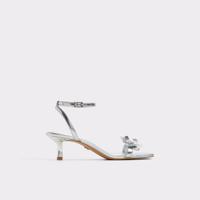 Aldo sandale na petu DAISYROSE SYN METALLIC - srebrna 1