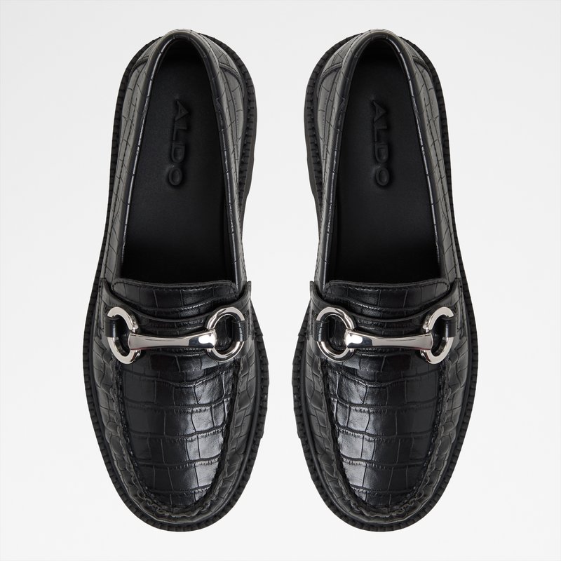 Aldo ženske mokasine DANROSE SYN EMB CROCO - crna 5