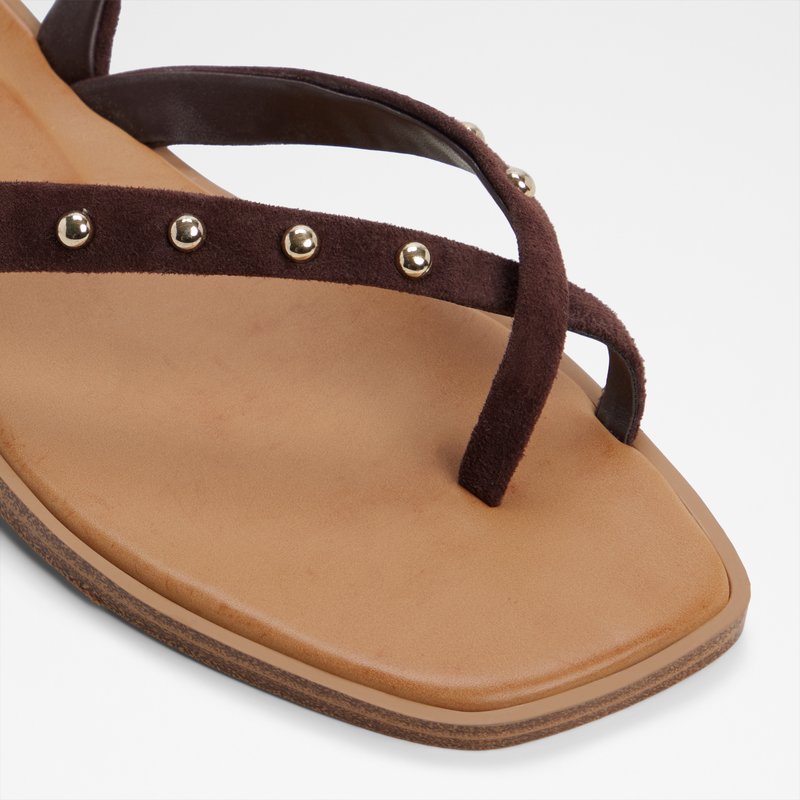 Aldo ravne sandale DARESSI LEA SUEDE - smeđa 6