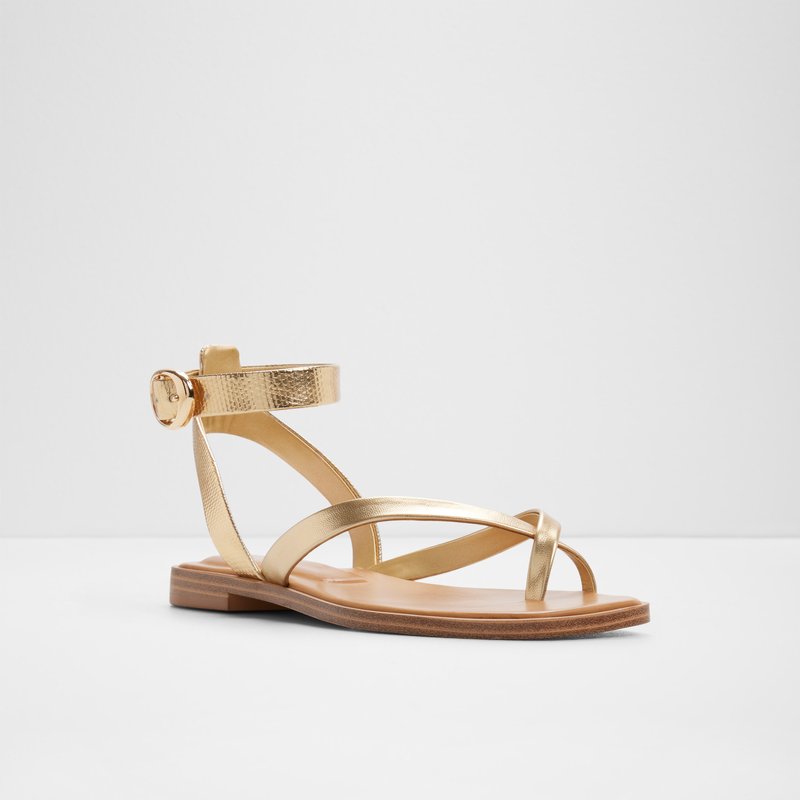 Aldo ravne sandale DARESSI SYN MIX MAT - zlatna 3