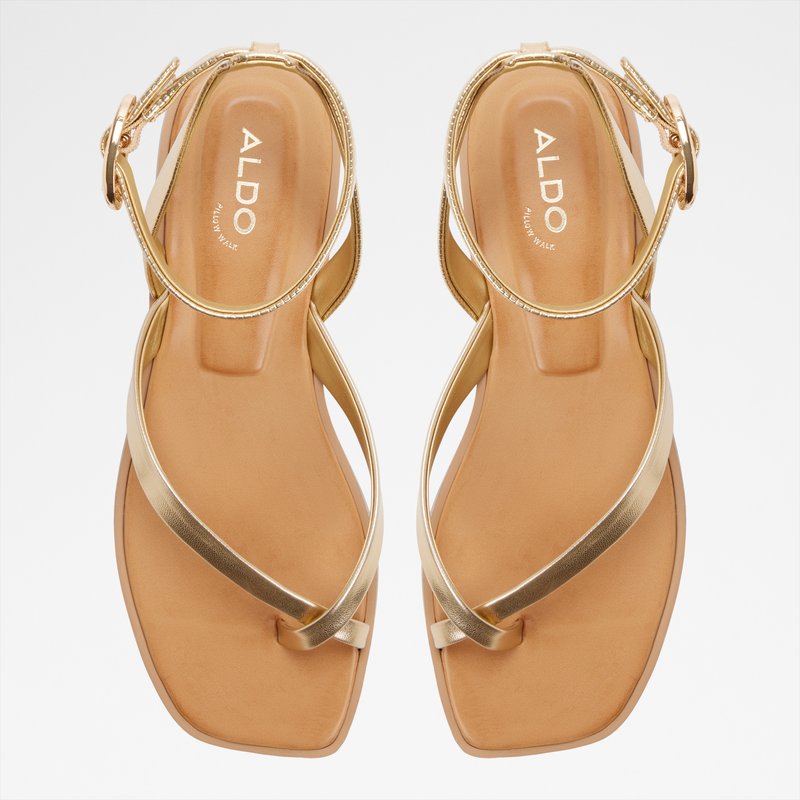Aldo ravne sandale DARESSI SYN MIX MAT - zlatna 6
