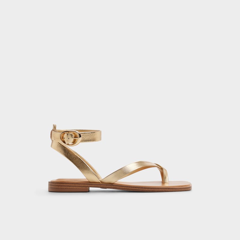 Aldo ravne sandale DARESSI SYN MIX MAT - zlatna 1