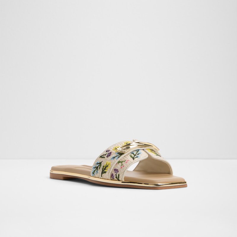 Aldo ravne natikače DARLINA TEX RAFFIA - multicolor 3