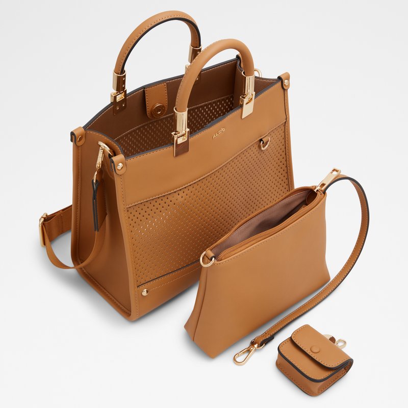 Aldo satchel torba za nošenje u ruci ili na ramenu s odvojivom torbicom DASPIANI SYN MIX MAT - bež 2