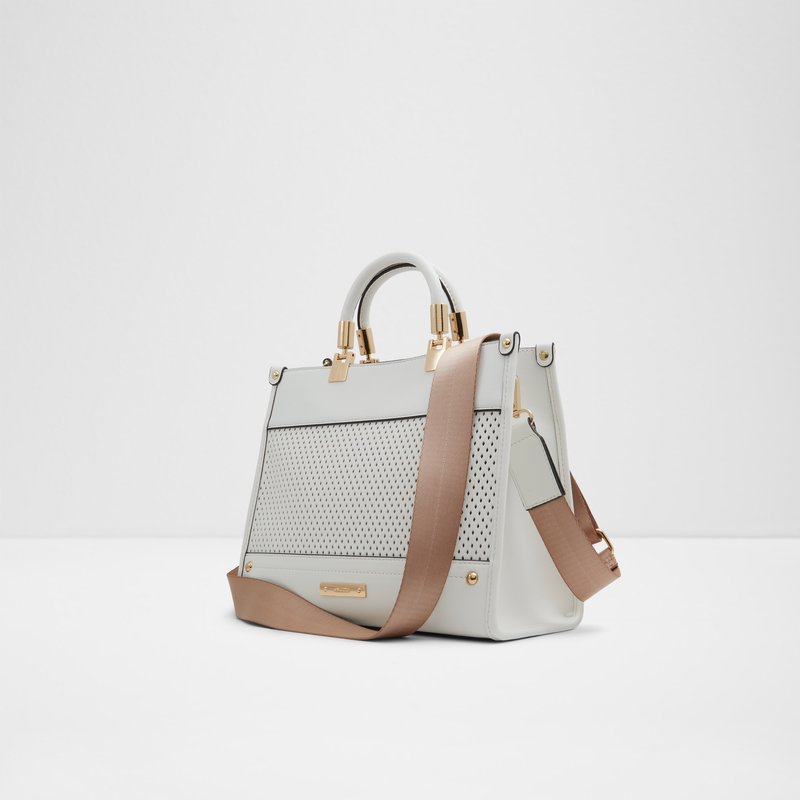 Aldo satchel torbica za nošenje na ramenu ili u ruci s odvojivom torbicom DASPIANI SYN MIX MAT - bijela 4