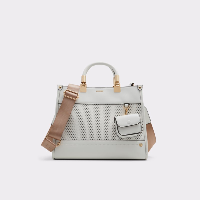 Aldo satchel torbica za nošenje na ramenu ili u ruci s odvojivom torbicom DASPIANI SYN MIX MAT - bijela 1