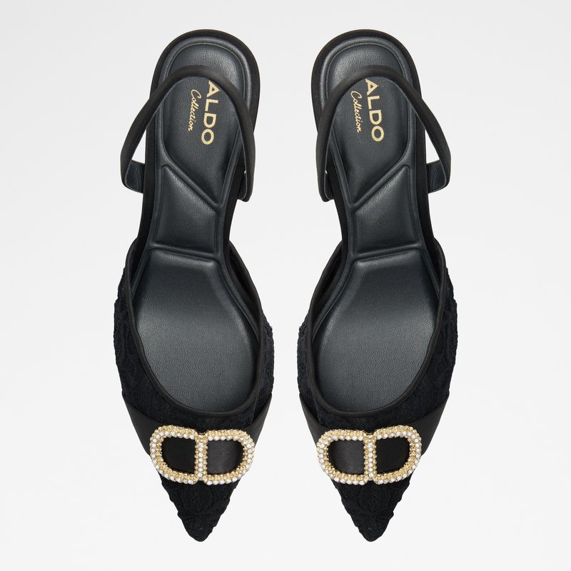 Aldo cipele na srednje visoku petu DECORA TEX LACE - crna 5