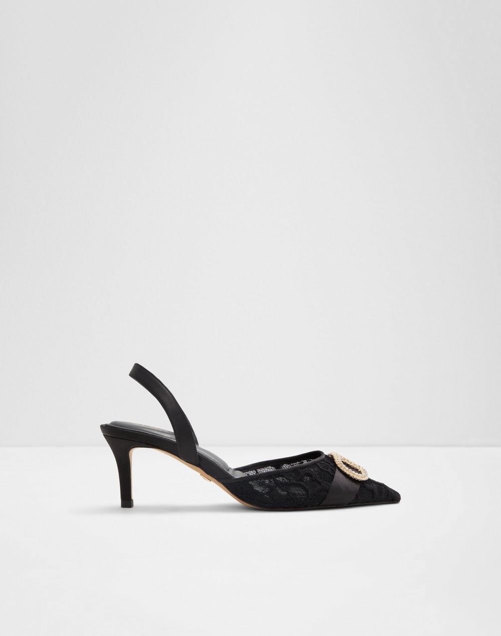 Aldo cipele na srednje visoku petu DECORA TEX LACE - crna