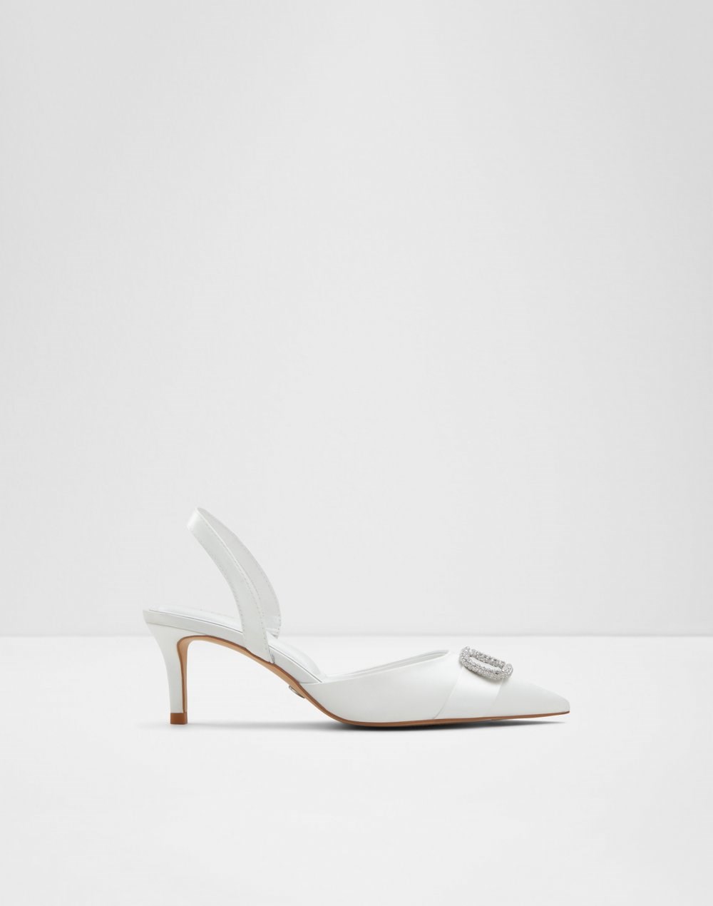 Aldo cipele na srednje visoku petu DECORA TEX SATIN - bijela