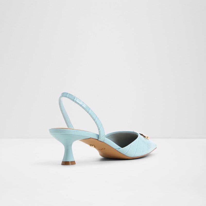 Aldo cipele na srednje visoku petu DELICATE SYN EMB CROCO - plava 2