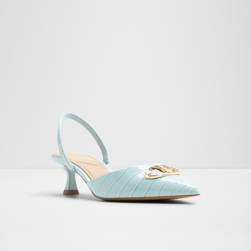 Aldo cipele na srednje visoku petu DELICATE SYN EMB CROCO - plava