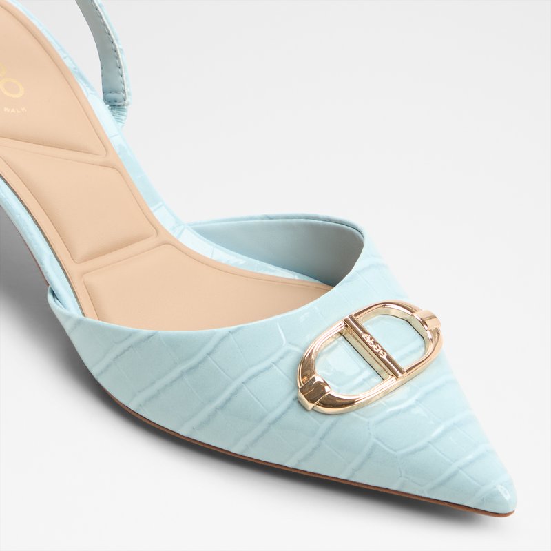 Aldo cipele na srednje visoku petu DELICATE SYN EMB CROCO - plava 4