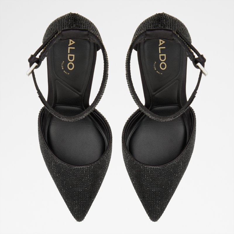 Aldo cipele na visoku petu DERPERLA TEX SATIN - crna 5