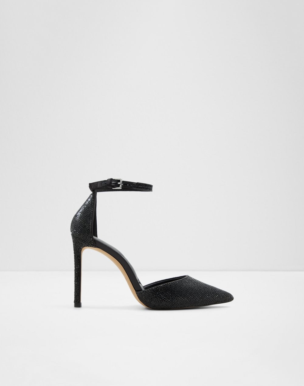 Aldo cipele na visoku petu DERPERLA TEX SATIN - crna