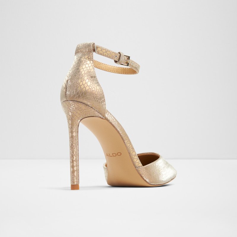 Aldo cipele na visoku petu DERPERLA SYN SATIN - zlatna 2